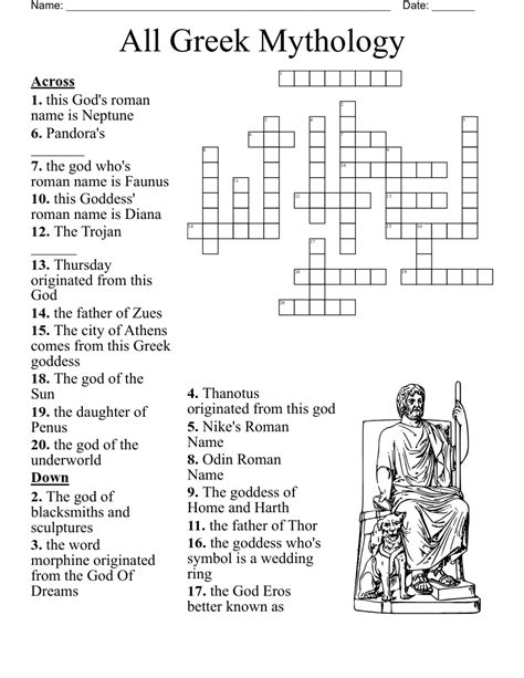 greek mythology crossword puzzle|Crossword Puzzle: Greek Mythology